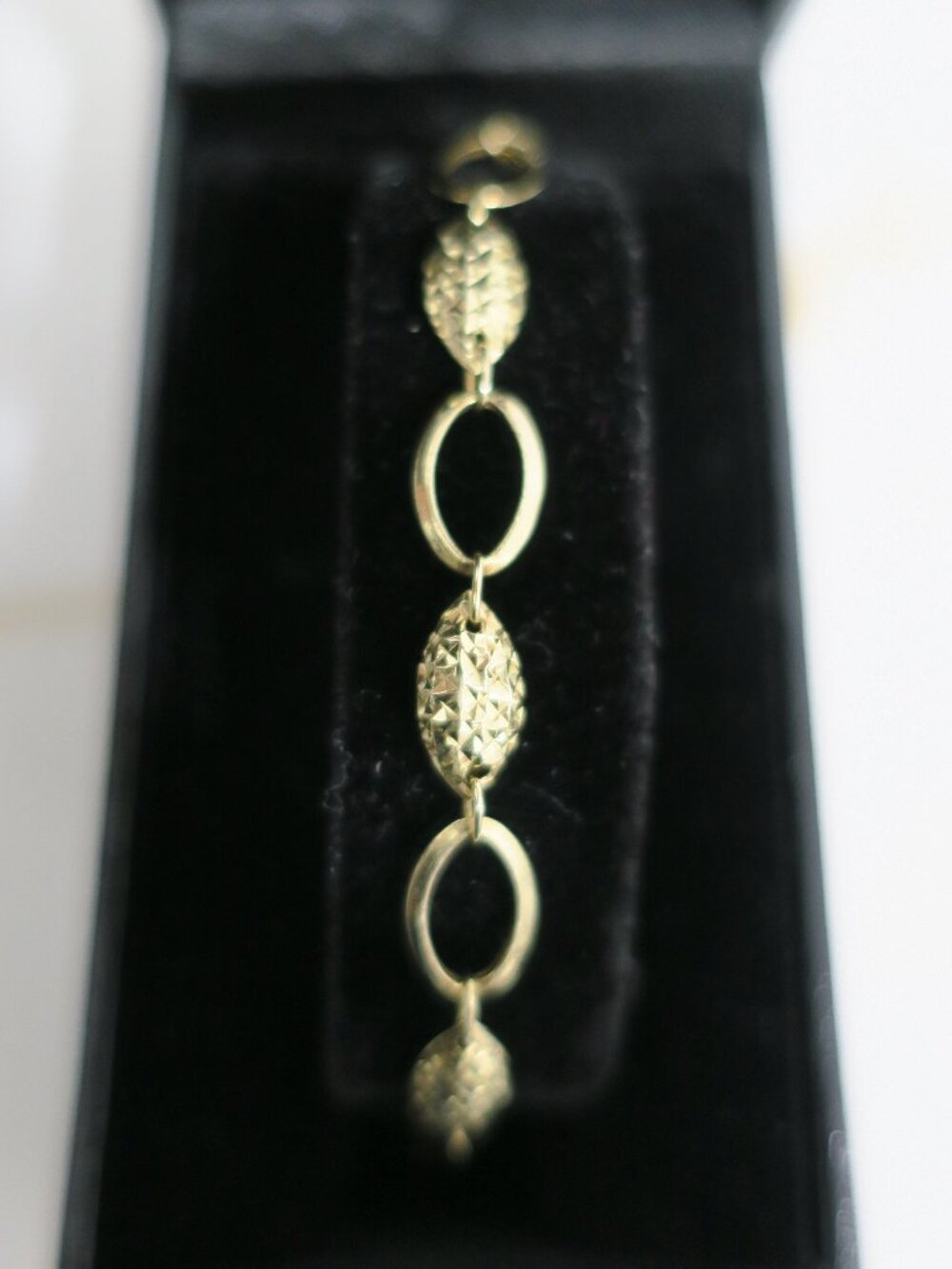 14K Yellow Gold Oval Link Bracelet 7.5”